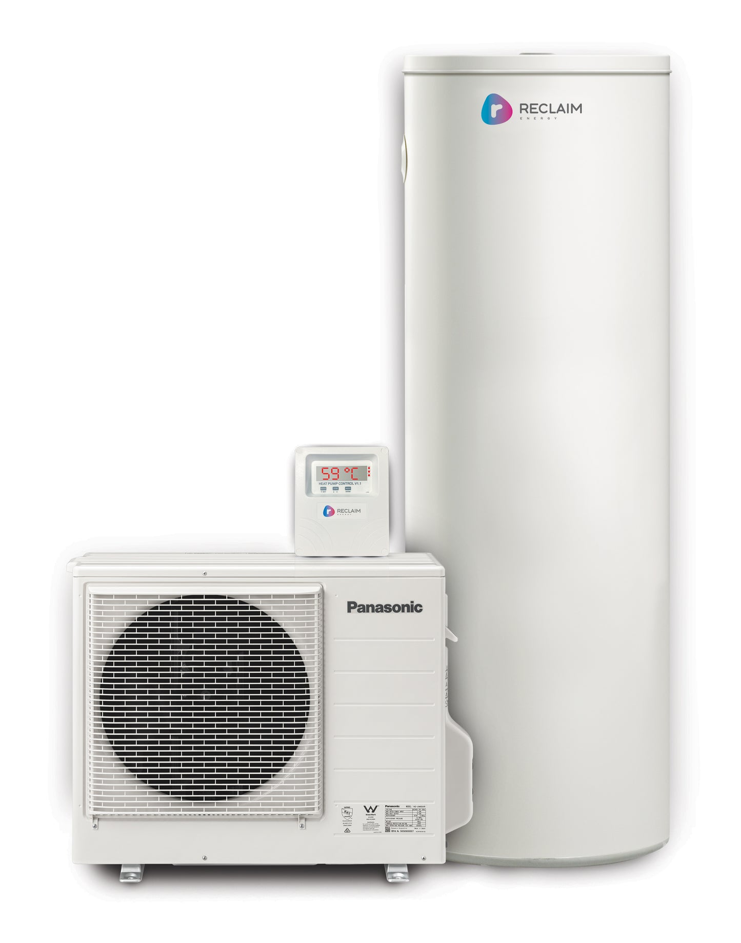 CO2 Heat Pump 160L GL tank, Non Wi-Fi Controller
